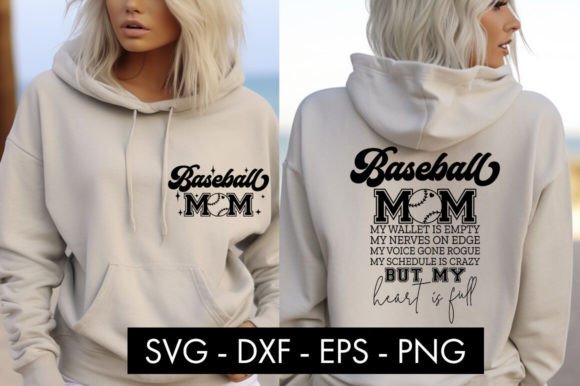 Baseball Mom My Wallet is Empty SVG Graphics