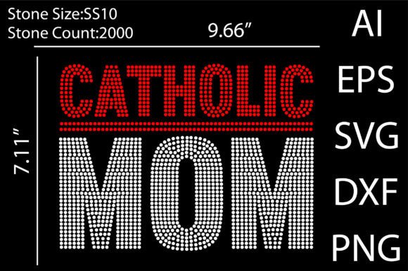 Catholic Mom Rhinestone Template: Crafts & Graphics Review