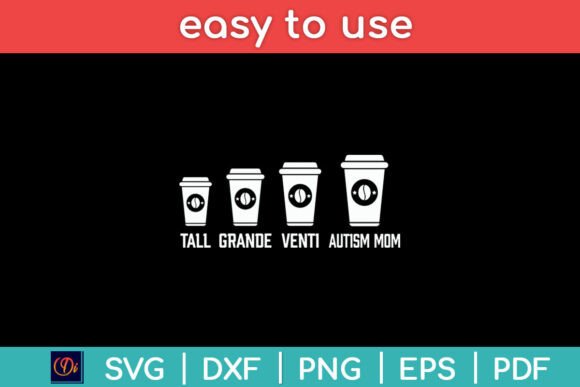 Funny Autism Mom Coffee Awareness Graphics
