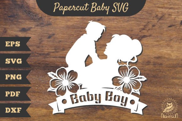 Mom and Baby Boy Papercut SVG 2: Graphics and Crafts in Action