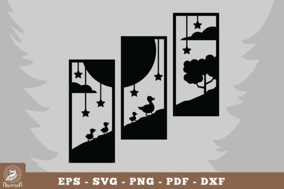 Mom and Baby Duck SVG for Crafts and Graphics