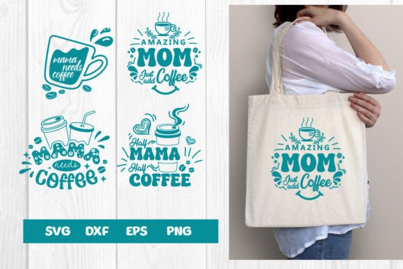 Mom and Coffee SVG: Premium Graphics for Crafts