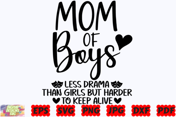 Mom of Boys Less Drama SVG: A Designer's Review